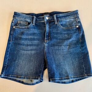 Judy Blue High Waist Denim Shorts with stretch-LARGE Jb15222dk